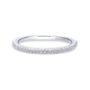 Gabriel & Co. 14k White Gold Contemporary Curved Wedding Band