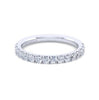 Gabriel & Co. 14k White Gold Contemporary Diamond Wedding Band