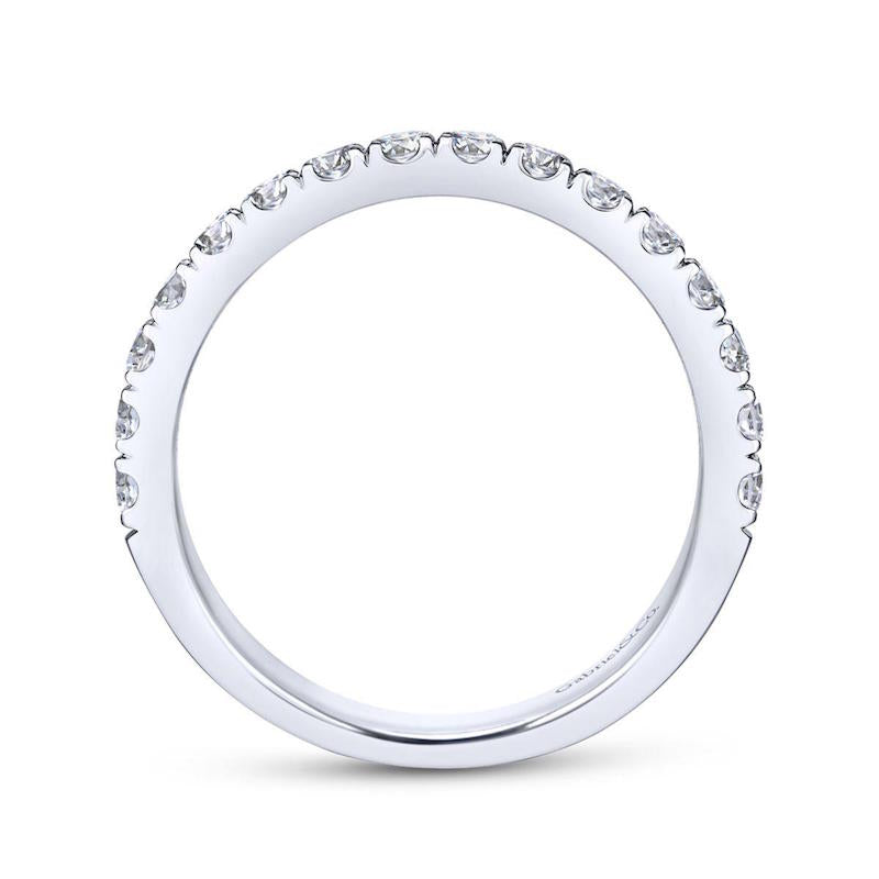 Gabriel & Co. 14k White Gold Contemporary Anniversary Wedding Band