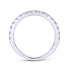 Gabriel & Co. 14k White Gold Contemporary Anniversary Wedding Band