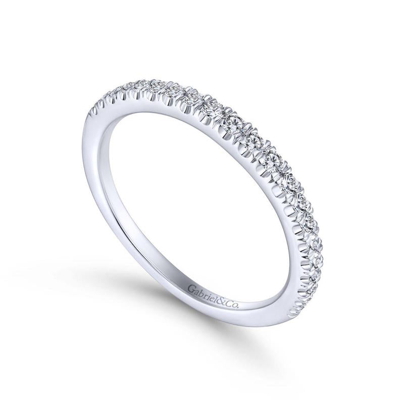 Gabriel & Co. 14k White Gold Contemporary Anniversary Wedding Band