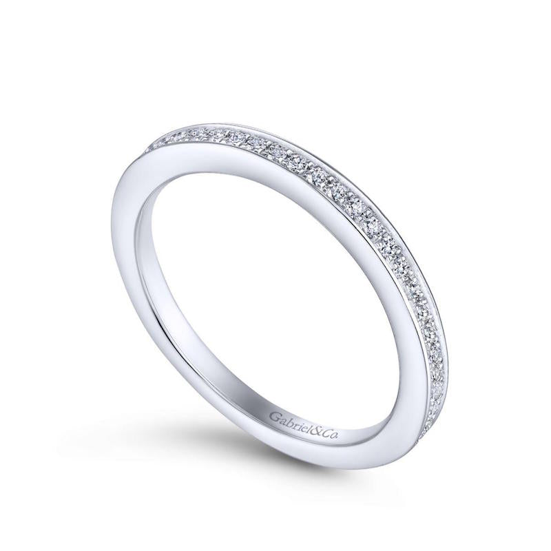 Gabriel & Co. 14k White Gold Contemporary Eternity Wedding Band