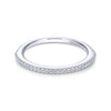 Gabriel & Co. 14k White Gold Contemporary Anniversary Wedding Band