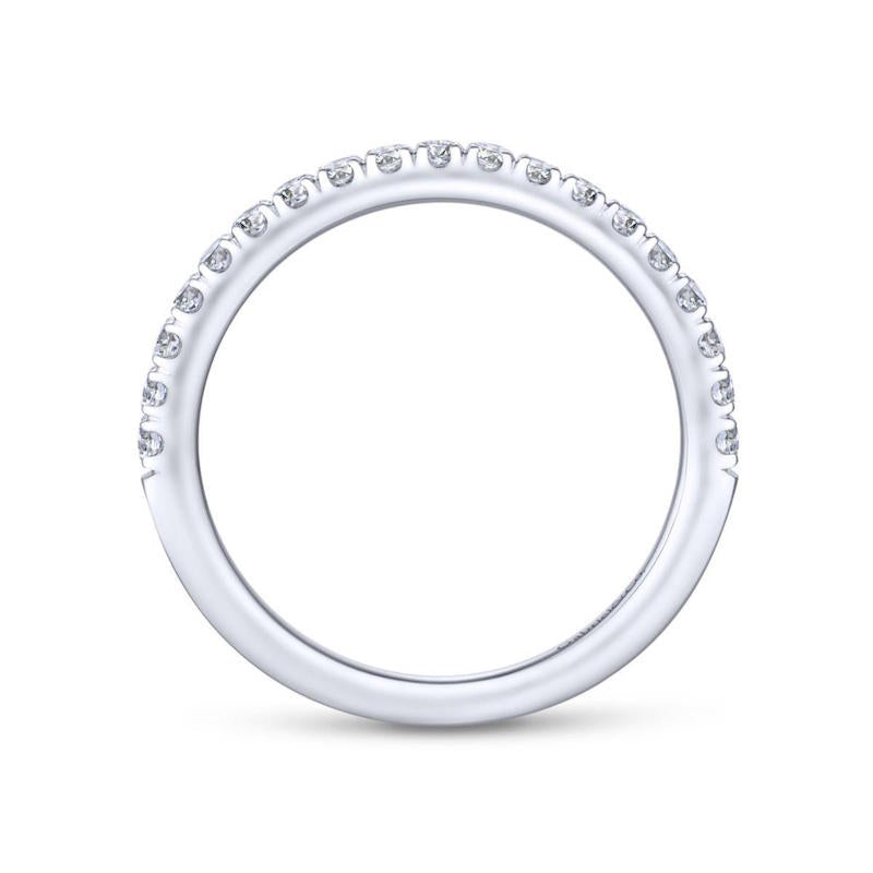 Gabriel & Co. 14k White Gold Contemporary Anniversary Wedding Band