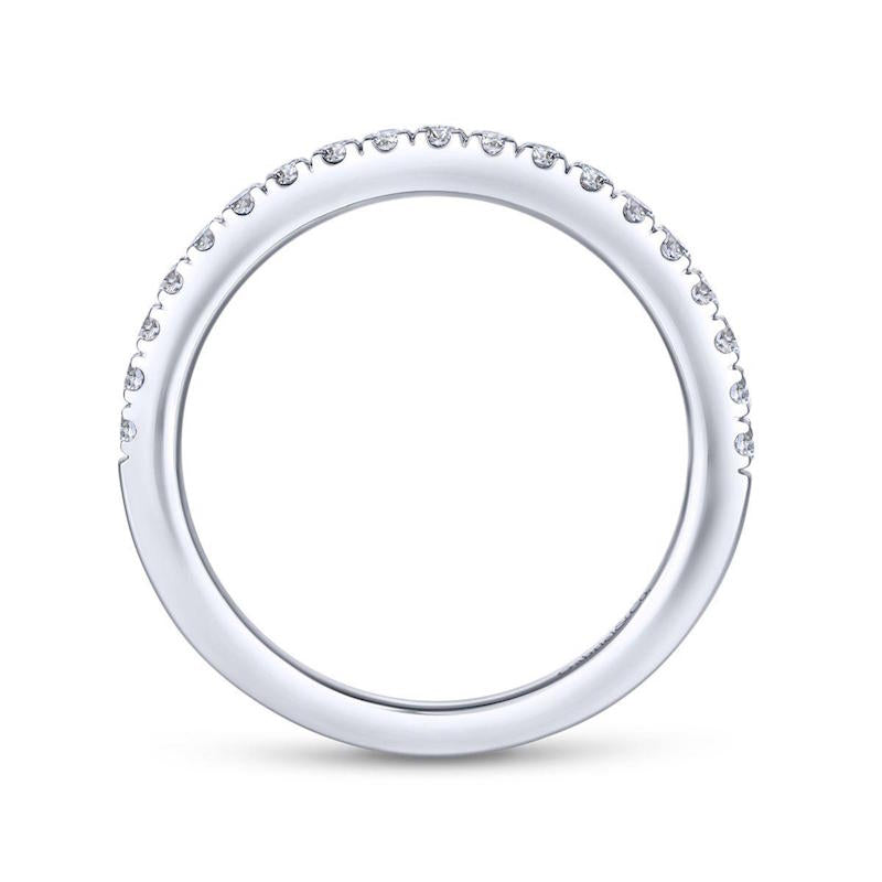 Gabriel & Co. 14k White Gold Contemporary Anniversary Wedding Band