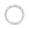 Gabriel & Co. 14k White Gold Contemporary Twist Wedding Band