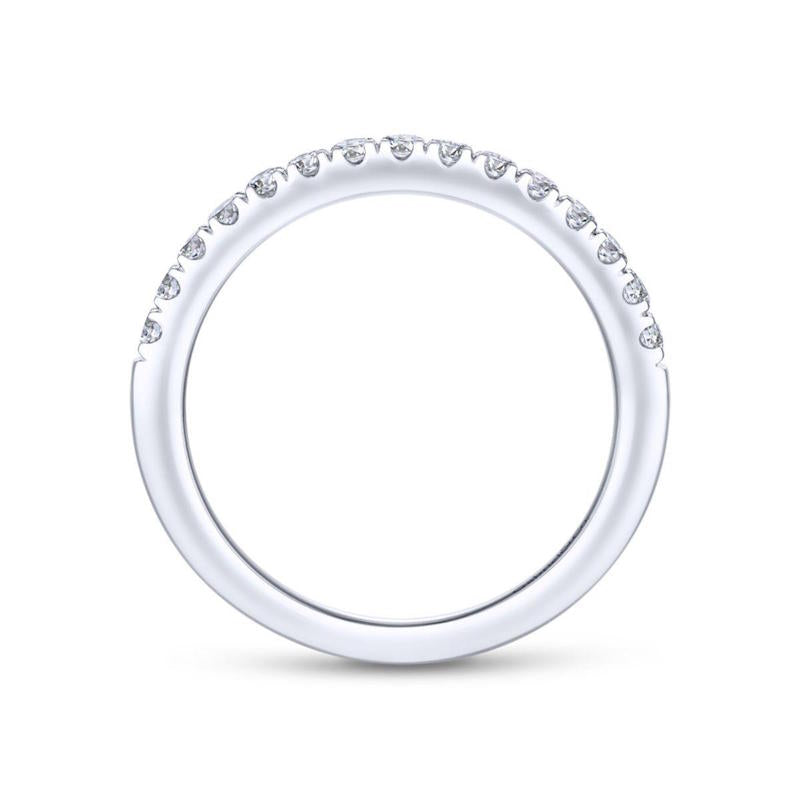 Gabriel & Co. 14k White Gold Contemporary Anniversary Wedding Band