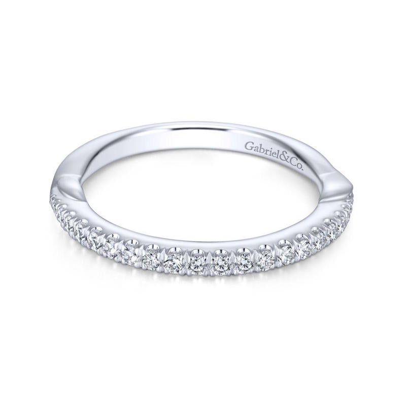 Gabriel & Co. 14k White Gold Contemporary Anniversary Wedding Band