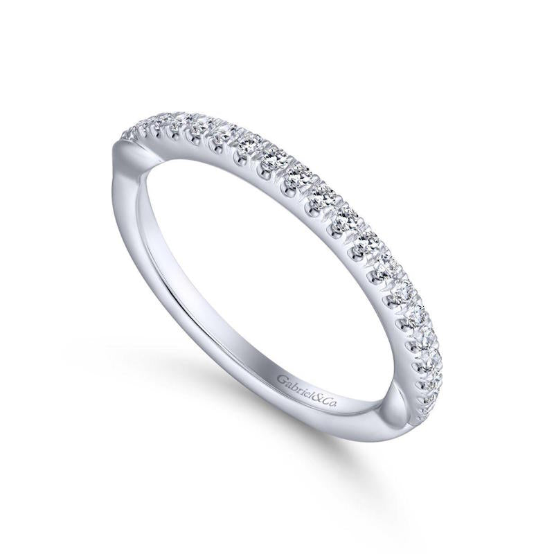 Gabriel & Co. 14k White Gold Contemporary Anniversary Wedding Band