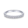 Gabriel & Co. 14k White Gold Contemporary Anniversary Wedding Band