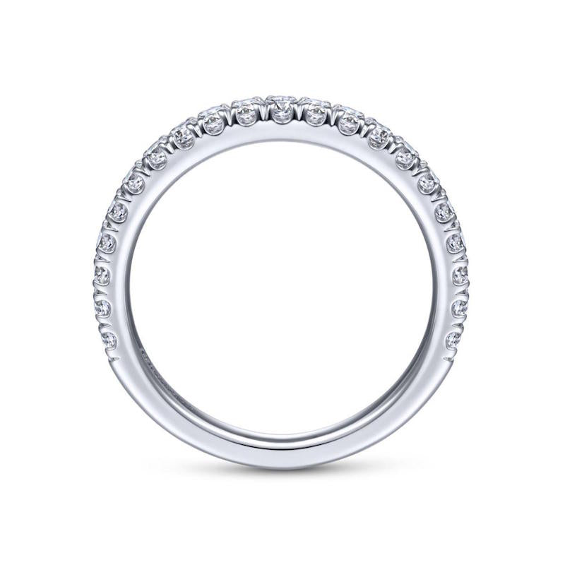 Gabriel & Co. 14k White Gold Contemporary Anniversary Wedding Band