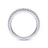 Gabriel & Co. 14k White Gold Contemporary Anniversary Wedding Band