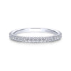 Gabriel & Co. 14k White Gold Contemporary Anniversary Wedding Band