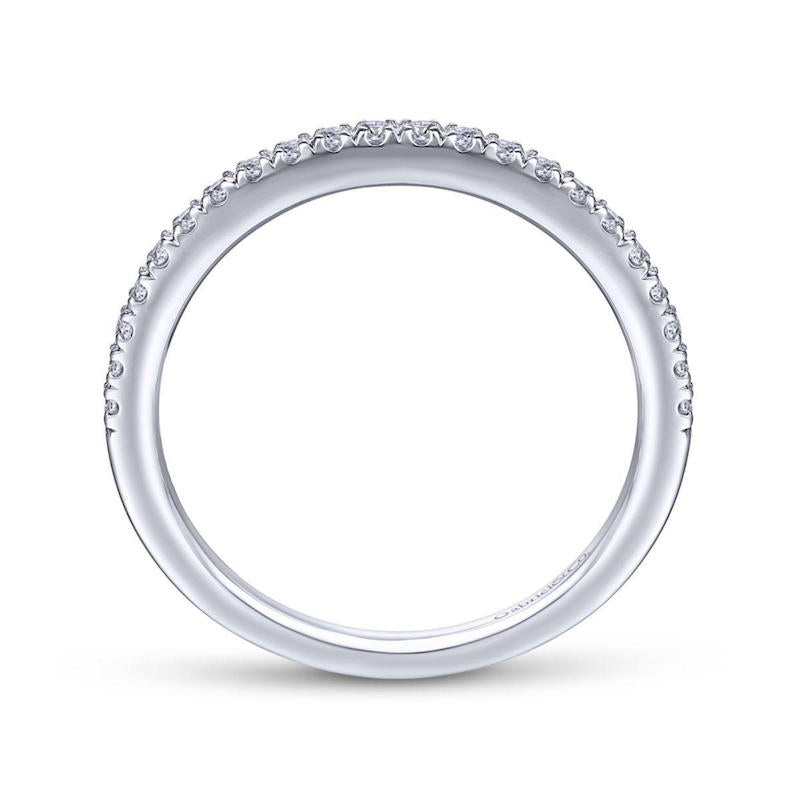 Gabriel & Co. 14k White Gold Contemporary Anniversary Wedding Band