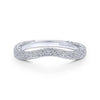 Gabriel & Co. 14k White Gold Victorian Curved Wedding Band