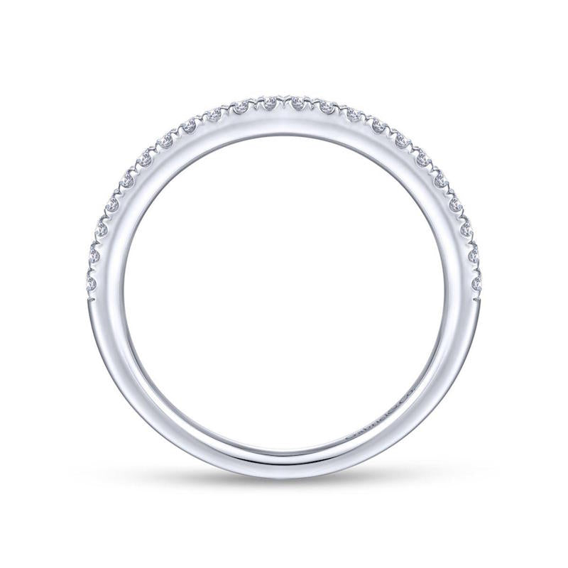 Gabriel & Co. 14k White Gold Contemporary Anniversary Wedding Band