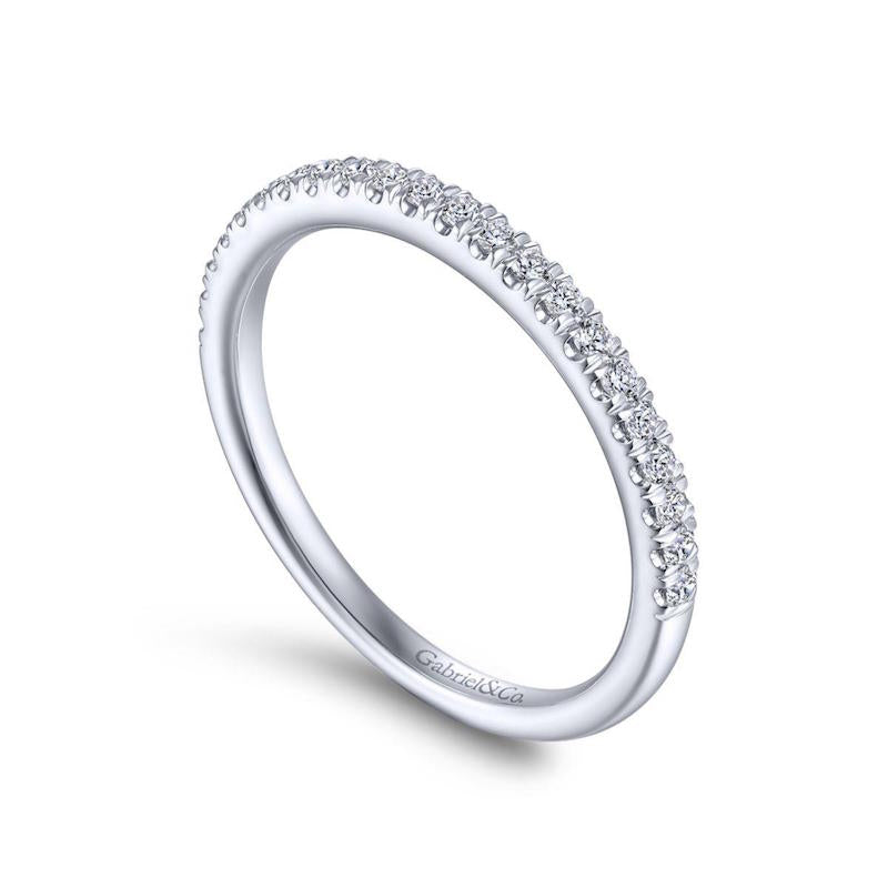 Gabriel & Co. 14k White Gold Contemporary Anniversary Wedding Band