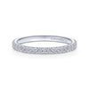 Gabriel & Co. 14k White Gold Contemporary Anniversary Wedding Band