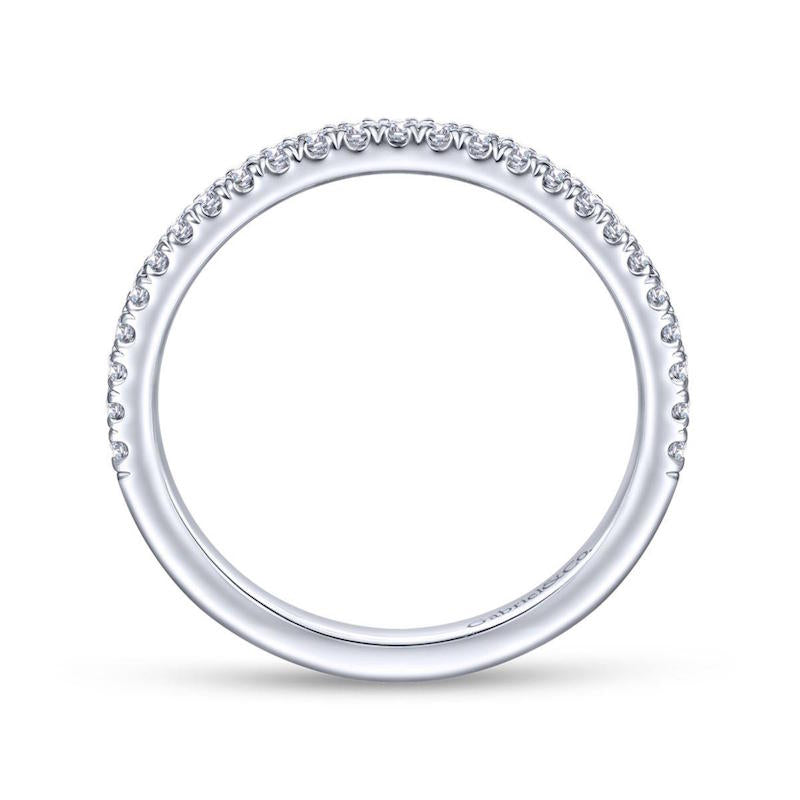 Gabriel & Co. 14k White Gold Contemporary Anniversary Wedding Band