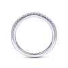 Gabriel & Co. 14k White Gold Contemporary Curved Wedding Band