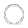 Gabriel & Co. 14k White Gold Contemporary Diamond Wedding Band