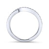 Gabriel & Co. 14k White Gold Contemporary Curved Wedding Band