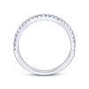 Gabriel & Co. 14k White Gold Contemporary Anniversary Wedding Band