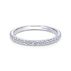 Gabriel & Co. 14k White Gold Contemporary Anniversary Wedding Band