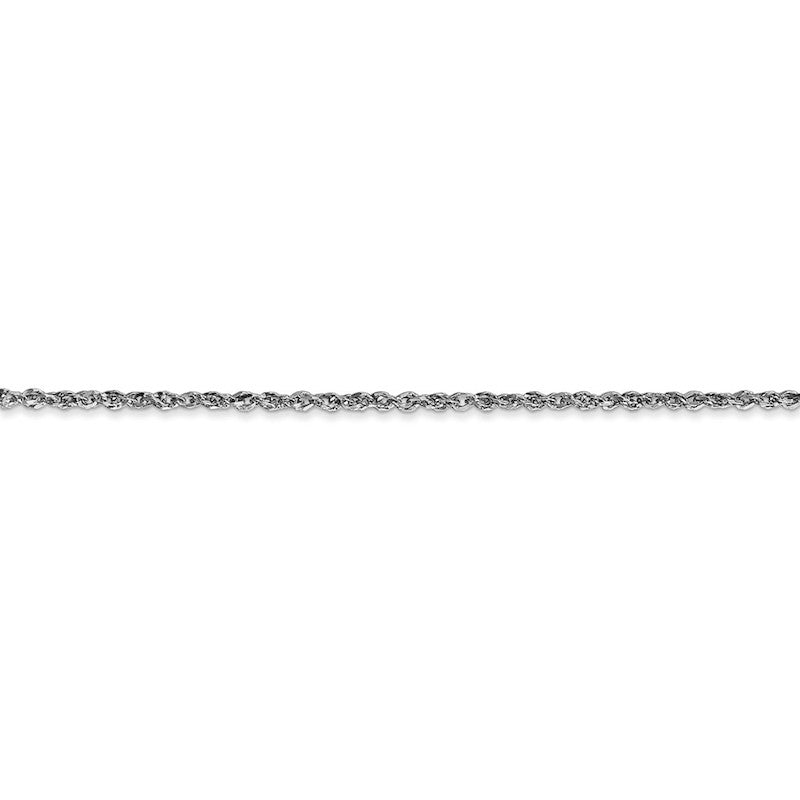 Quality Gold 14k White Gold 1.7mm Ropa Anklet