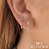 Shy Creation 14k Gold Yellow 0.49Ct Diamond Huggie Earring