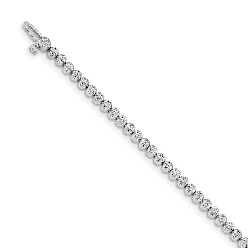 Quality Gold 14k White Gold Diamond Tennis Bracelet