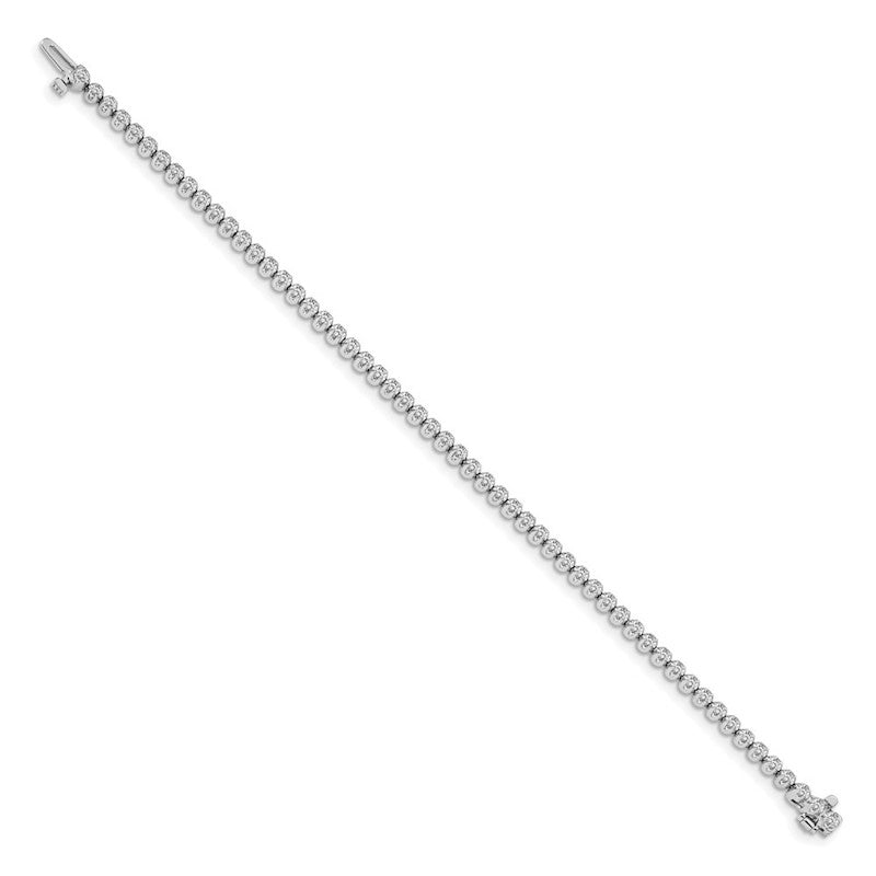 Quality Gold 14k White Gold Diamond Tennis Bracelet