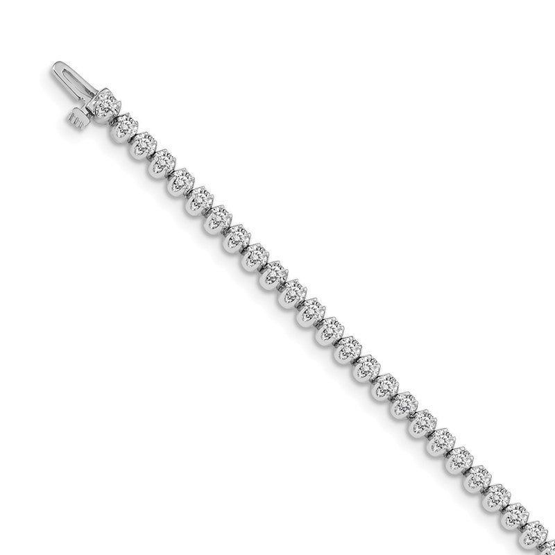 Quality Gold 14k White Gold Diamond Tennis Bracelet