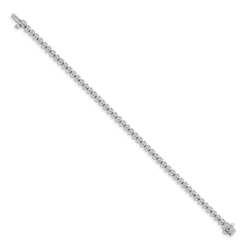 Quality Gold 14k White Gold Diamond Tennis Bracelet