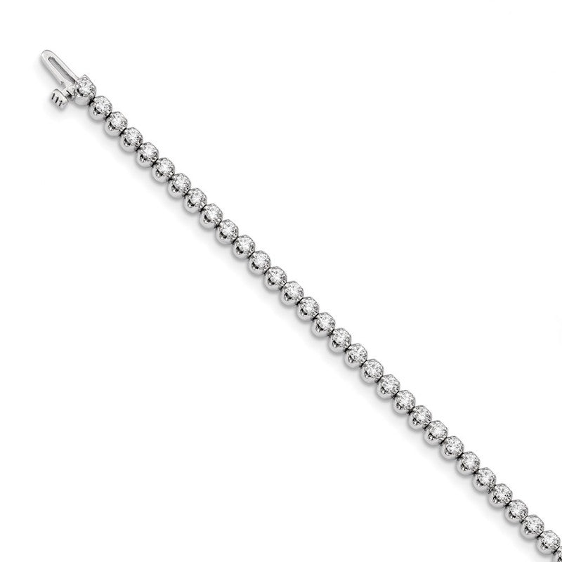 Quality Gold 14k White Gold Diamond Tennis Bracelet