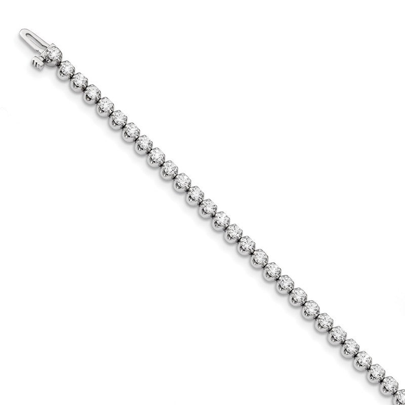 Quality Gold 14k White Gold Diamond Tennis Bracelet