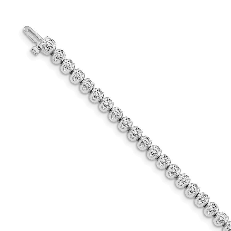 Quality Gold 14k White Gold Diamond Tennis Bracelet