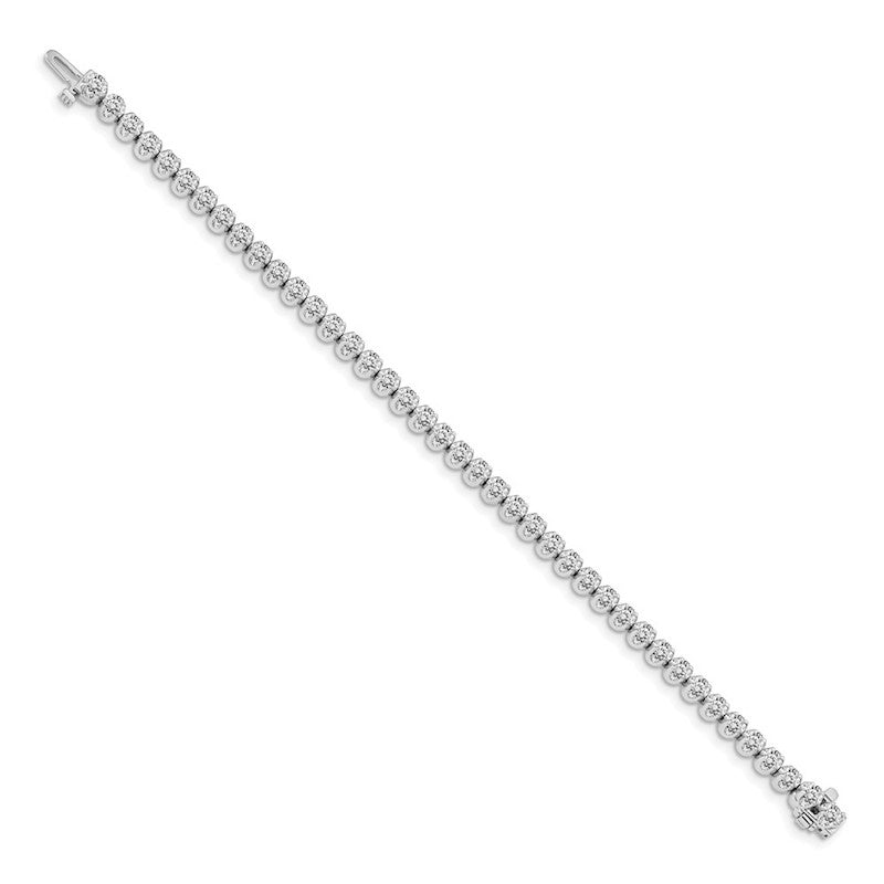 Quality Gold 14k White Gold Diamond Tennis Bracelet