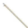 Quality Gold 14k Yellow Gold 2mm Princess 4ct Diamond Tennis Bracelet