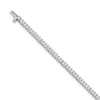 Quality Gold 14k White Gold 2mm Princess 4ct Diamond Tennis Bracelet