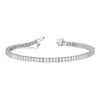 Quality Gold 14k White Gold 2.5mm Princess 6.6ct Diamond Tennis Bracelet