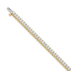 Quality Gold 14k Yellow Gold 2.5mm Princess 6.6ct Diamond Tennis Bracelet