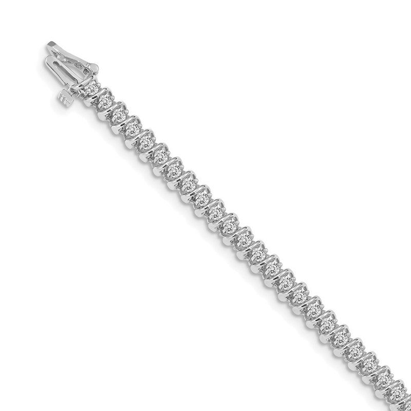 Quality Gold 14k White Gold AAA Diamond Tennis Bracelet