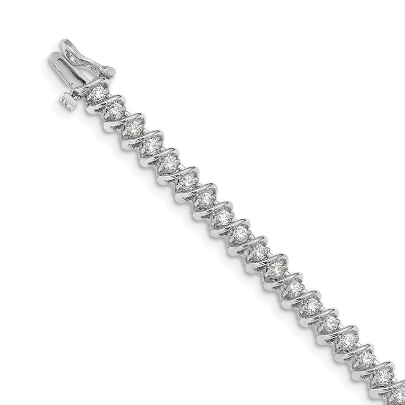 Quality Gold 14k White Gold AAA Diamond Tennis Bracelet