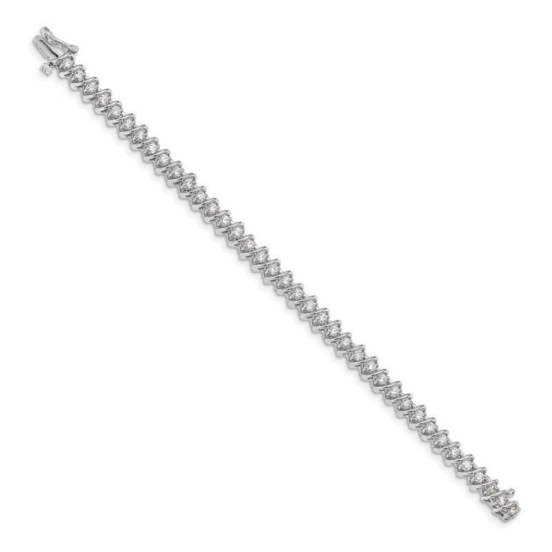 Quality Gold 14k White Gold AAA Diamond Tennis Bracelet