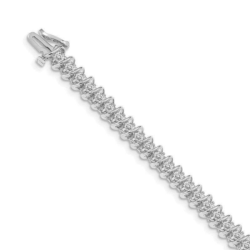 Quality Gold 14k White Gold AAA Diamond Tennis Bracelet