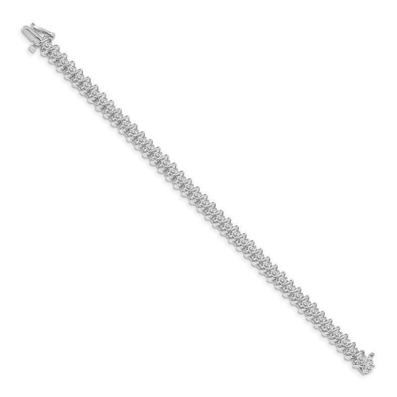 Quality Gold 14k White Gold AA Diamond Tennis Bracelet