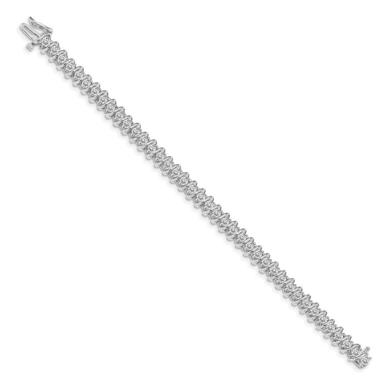 Quality Gold 14k White Gold AAA Diamond Tennis Bracelet