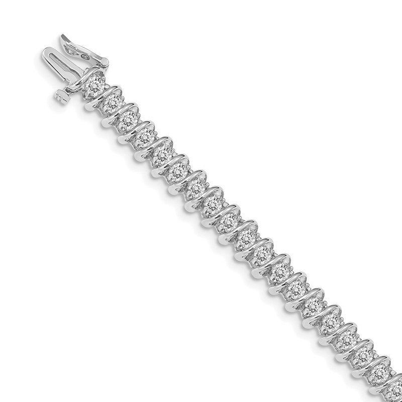 Quality Gold 14k White Gold AAA Diamond Tennis Bracelet