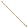 Quality Gold 14k Two-tone AAA Diamond Tennis Bracelet